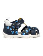 Geox Sandale fisherman cu velcro si imprimeu - Turcoaz/Bleumarin