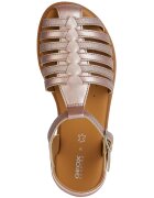 Geox Sandale fisherman de piele ecologica - Auriu rose