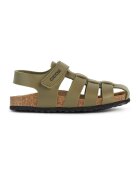 Geox Sandale fisherman de piele ecologica - Kaki