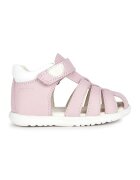 Geox Sandale fisherman din piele si piele ecologica - Roz pastel/Alb optic