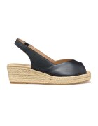 Geox Sandale wedge de piele - Albastru ultramarin