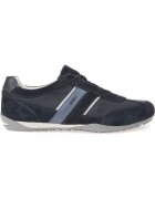 Geox Tenisi barbati Wells - Piele intoarsa/Poliester - Albastru -