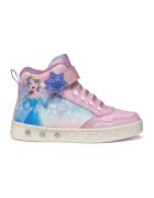 Geox Tenisi cu imprimeu si LED Elsa - Albastru pastel/Roz deschis