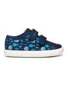 Geox Tenisi cu velcro si imprimeu - Turcoaz/Bleumarin