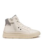 Geox Tenisi mid-high cu fermoar - Gri deschis/Crem