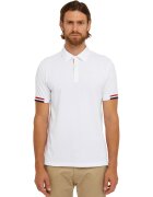 Geox Tricou polo de bumbac cu slituri laterale - Alb