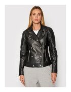Gestuz Geaca dama - 209343649 - Piele naturala - Negru - Negru
