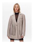 Gestuz Sacou dama - 302083763 - Piele naturala - Gri - Gri