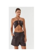 Gestuz Tricou dama - 302655977 - Piele naturala - Maro - Maro