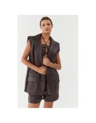 Gestuz Vesta dama - 302655953 - Piele naturala - Maro - Maro