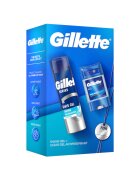 Gillette Set Cadou Ingrijire Personala: Deodorant antiperspirant stick Clear Gel Cool Wave 70 ml - Gel de ras cu efect racoritor Series cu eucalipt 200 ml
