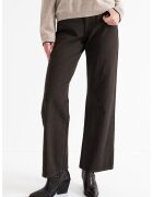Gina Tricot Blugi crop cu croiala ampla - Maro inchis