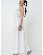 Gina Tricot Fusta lunga cu slit lateral - Alb