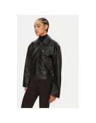Gina Tricot Geaca dama - 304386428 - Piele ecologica - Negru - Negru
