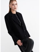 Gina Tricot Sacou cu nasturi si buzunare cu clapa - Negru
