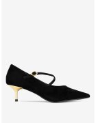 Gino Rossi Pantofi dama 5903698024974 - Piele intoarsa - Negru - Negru