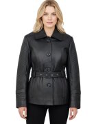 Giorgio di Mare Jacheta din piele neagra cu guler -