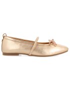 Gioseppo Balerini de piele cu barete elastice - Auriu rose
