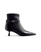 Gioseppo Botine cu toc kitten Caspian - Negru