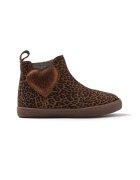 Gioseppo Botine de piele intoarsa cu animal print - Maro