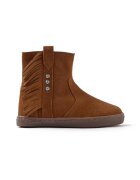 Gioseppo Cizme low-cut de piele intoarsa cu franjuri - Maro