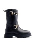 Gioseppo Cizme mid-calf de piele cu catarame - Negru