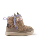 Gioseppo Ghete cu velcro si model animal print - Maro taupe