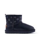 Gioseppo Ghete de piele ecologica Eyelet Australian - Negru