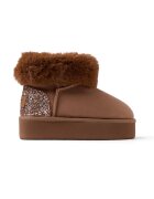 Gioseppo Ghete din material textil cu particule stralucitoare Portage - Maro