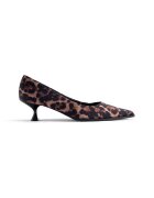 Gioseppo Pantofi cu varf ascutit si animal print - Maro