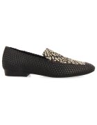 Gioseppo Pantofi de piele cu aspect impletit - Negru