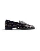 Gioseppo Pantofi loafer cu varf patrat - anouri metalice si tinte Imlay - Negru