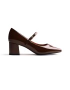 Gioseppo Pantofi Mary-Jane cu aspect lacuit - Maro