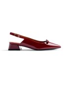 Gioseppo Pantofi slingback cu aspect lacuit - Visiniu