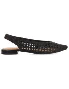 Gioseppo Pantofi slingback de piele cu perforatii - Negru