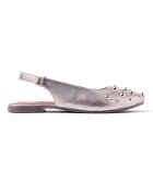Gioseppo Pantofi slingback din piele cu aplicatii cu nituri - Auriu