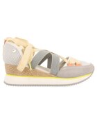 Gioseppo Pantofi sport cu garnituri de piele intoarsa si decupaje Sambor - Grej/Crem