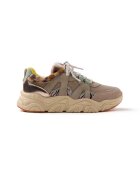 Gioseppo Pantofi sport cu garnituri de piele si textile Redby - Maro/Verde pal/Maro taupe deschis