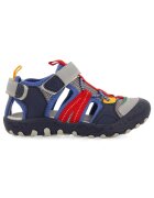 Gioseppo Pantofi sport cu velcro si decupaje - Rosu/Gri/Albastru