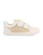 Gioseppo Pantofi sport de piele ecologica si material textil cu velcro - Alb/Bej