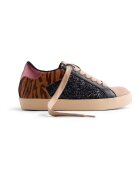 Gioseppo Pantofi sport de piele intoarsa cu model si strasuri - Negru
