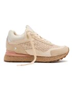 Gioseppo Pantofi sport din piele si rafie - Alb