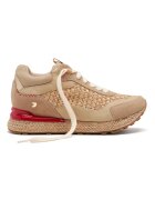 Gioseppo Pantofi sport din piele si rafie - Bej
