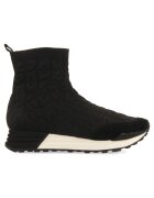 Gioseppo Pantofi sport din plasa tricotata cu garnituri de piele intoarsa - Negru