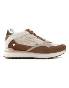 Gioseppo Pantofi sport low-cut din piele intoarsa cu aspect impletit - Bej