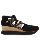 Gioseppo Pantofi sport wedge cu decupaje - Negru