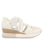 Gioseppo Pantofi sport wedge cu insertie de plasa Lizarda - Alb murdar