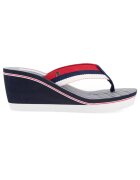 Gioseppo Papuci wedge cu bareta T - Bleumarin