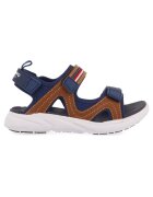 Gioseppo Sandale colorblock cu velcro - Maro/Bleumarin