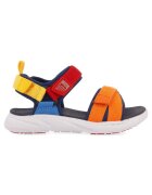 Gioseppo Sandale colorblock cu velcro - Portocaliu/Albastru/Bleumarin